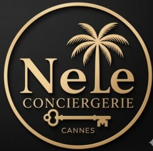 Logo Nele Conciergerie sur fond noir
